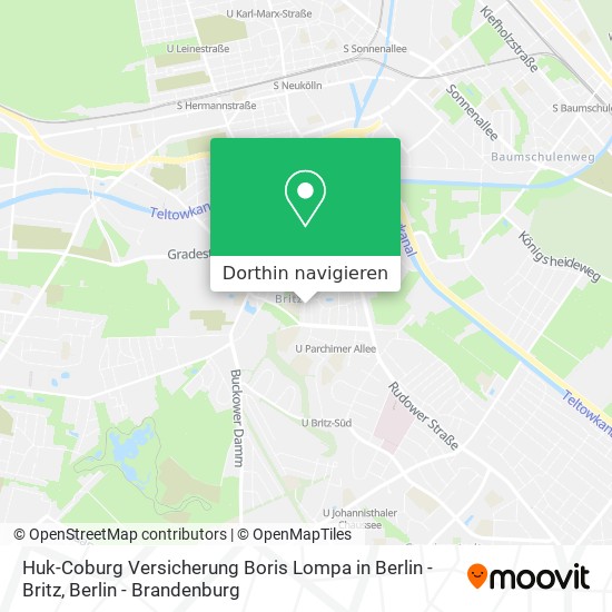 Huk-Coburg Versicherung Boris Lompa in Berlin - Britz Karte