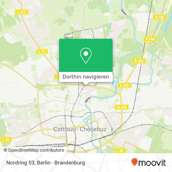 Nordring 53, 03044 Cottbus Karte