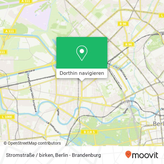 Stromstraße / birken, Moabit, 10559 Berlin Karte