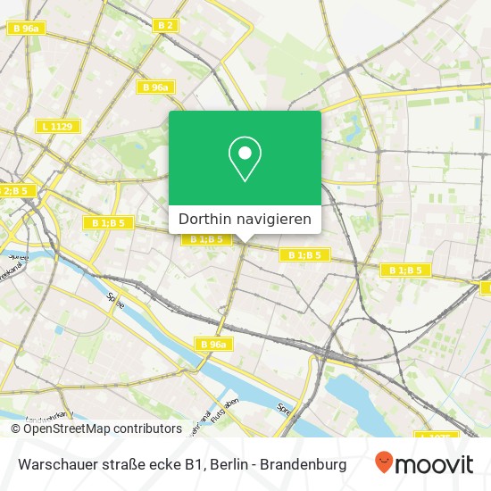 Warschauer straße ecke B1, Friedrichshain, 10243 Berlin Karte