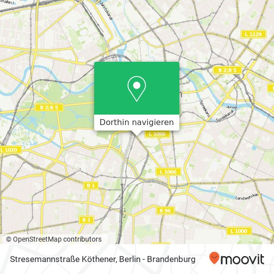 Stresemannstraße Köthener, Mitte, 10117 Berlin Karte