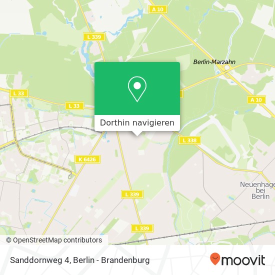 Sanddornweg 4, Hönow, 15366 Hoppegarten Karte
