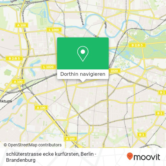 schlüterstrasse ecke kurfürsten, Charlottenburg, 10707 Berlin Karte