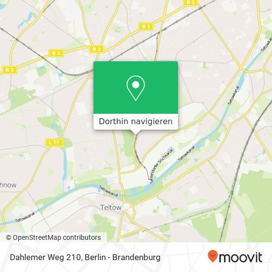 Dahlemer Weg 210, Zehlendorf, 14167 Berlin Karte
