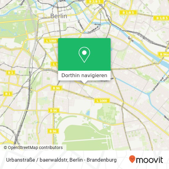 Urbanstraße / baerwaldstr, Kreuzberg, 10961 Berlin Karte