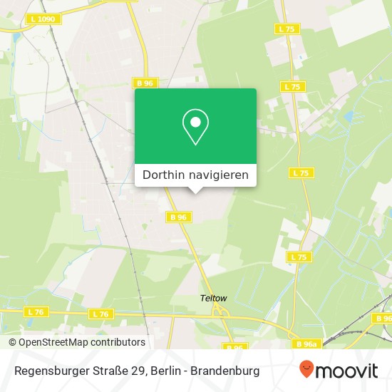 Regensburger Straße 29, Lichtenrade, 12309 Berlin Karte