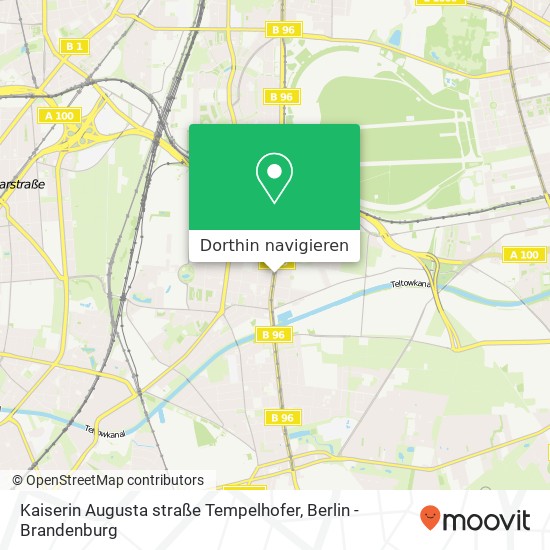 Kaiserin Augusta straße Tempelhofer, Tempelhof, 12099 Berlin Karte