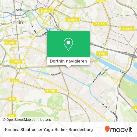 Kristina Stauffacher Yoga, Manteuffelstraße Karte