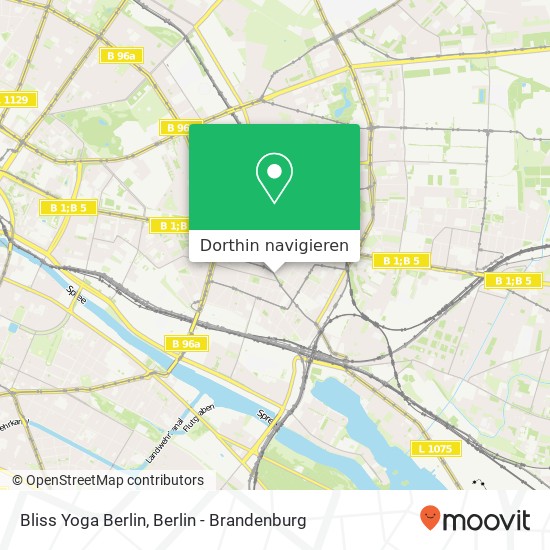 Bliss Yoga Berlin, Boxhagener Straße Karte