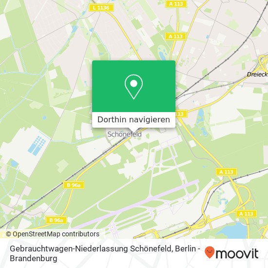 Gebrauchtwagen-Niederlassung Schönefeld, Mittelstraße 6 Karte