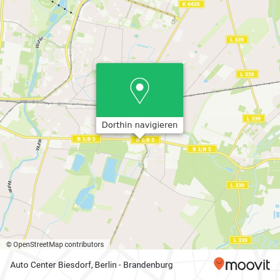 Auto Center Biesdorf, Alt-Mahlsdorf 114 Karte