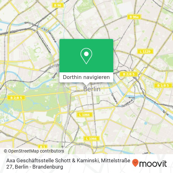 Axa Geschäftsstelle Schott & Kaminski, Mittelstraße 27 Karte