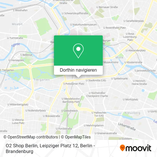 O2 Shop Berlin, Leipziger Platz 12 Karte