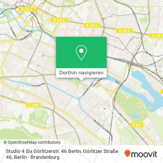 Studio 4 Six Görlitzerstr. 46 Berlin, Görlitzer Straße 46 Karte