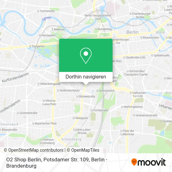 O2 Shop Berlin, Potsdamer Str. 109 Karte
