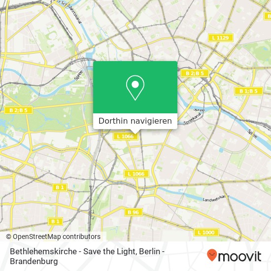 Bethlehemskirche - Save the Light, Mauerstraße Karte