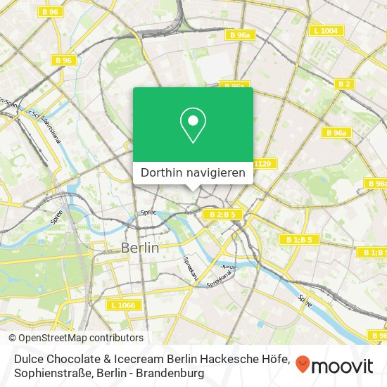 Dulce Chocolate & Icecream Berlin Hackesche Höfe, Sophienstraße Karte