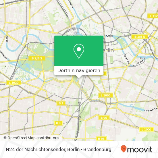 N24 der Nachrichtensender, Marlene-Dietrich-Platz 5 Karte