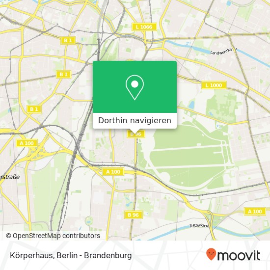 Körperhaus, Tempelhofer Damm Karte