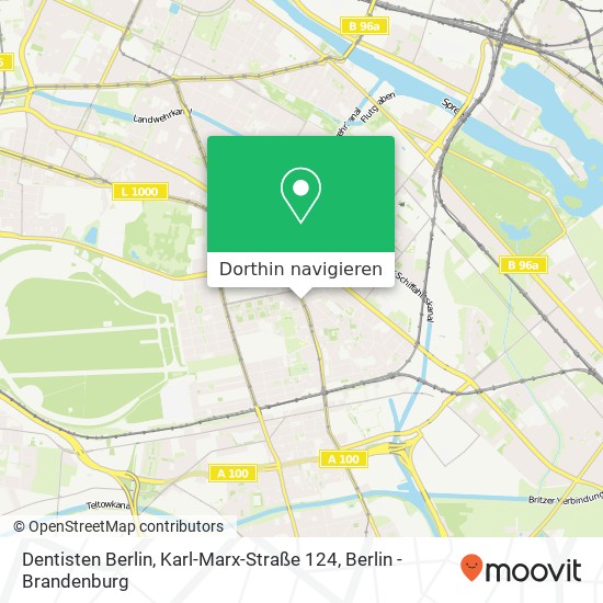 Dentisten Berlin, Karl-Marx-Straße 124 Karte