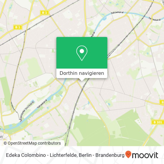 Edeka Colombino - Lichterfelde, Hildburghauser Straße Karte