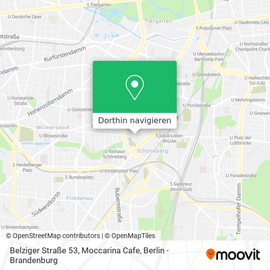 Belziger Straße 53, Moccarina Cafe Karte