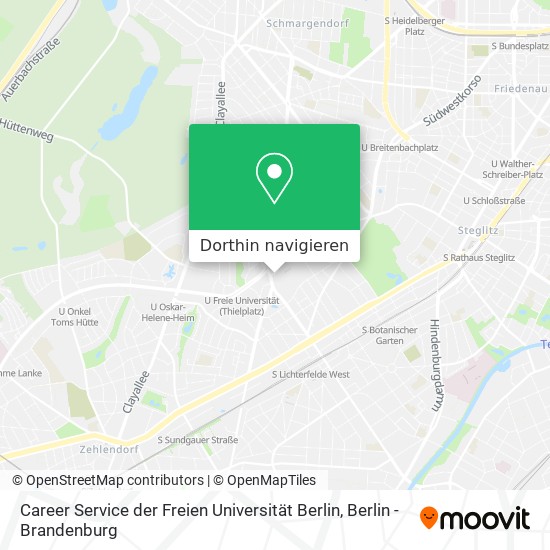 Career Service der Freien Universität Berlin Karte