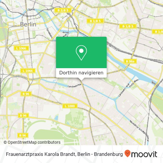 Frauenarztpraxis Karola Brandt, Kottbusser Straße 16 Karte