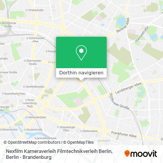 Nexfilm Kameraverleih Filmtechnikverleih Berlin Karte