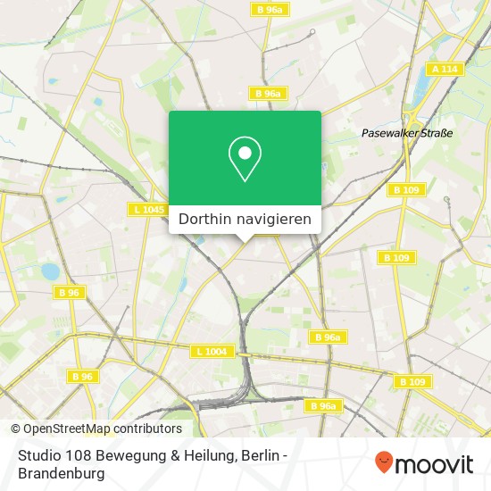 Studio 108 Bewegung & Heilung, Wollankstraße 122 Karte