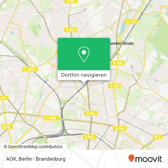 AOK, Florastraße Karte