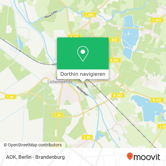 AOK, Dresdener Straße 24 Karte