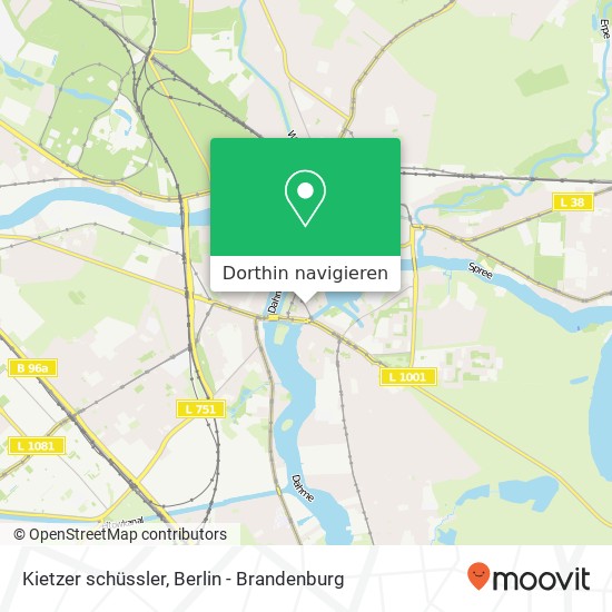 Kietzer schüssler, Köpenick, 12555 Berlin Karte