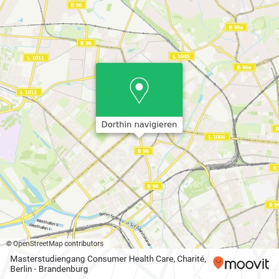 Masterstudiengang Consumer Health Care, Charité, Reinickendorfer Straße 61 Karte