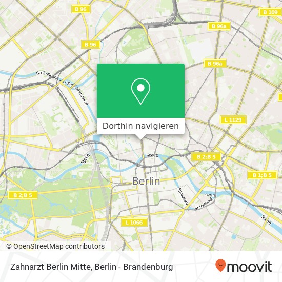 Zahnarzt Berlin Mitte, Friedrichstraße 128 Karte