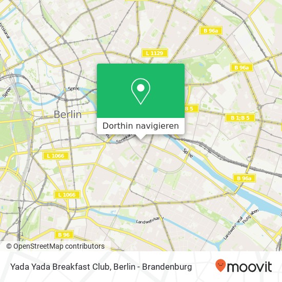 Yada Yada Breakfast Club, Köpenicker Straße 93 Karte