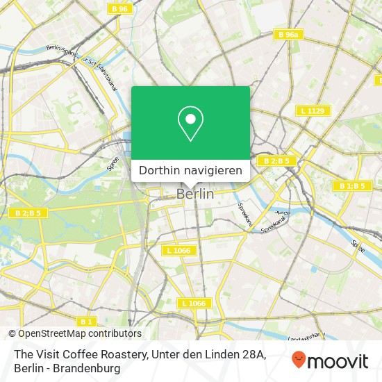 The Visit Coffee Roastery, Unter den Linden 28A Karte