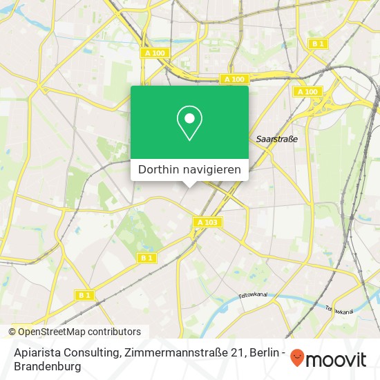 Apiarista Consulting, Zimmermannstraße 21 Karte