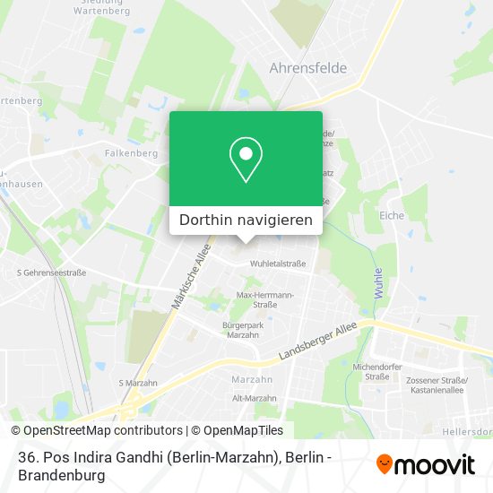 36. Pos Indira Gandhi (Berlin-Marzahn) Karte