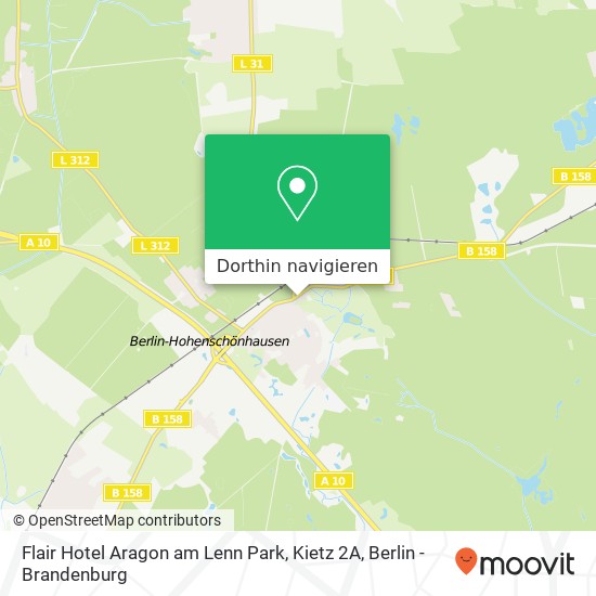 Flair Hotel Aragon am Lenn Park, Kietz 2A Karte