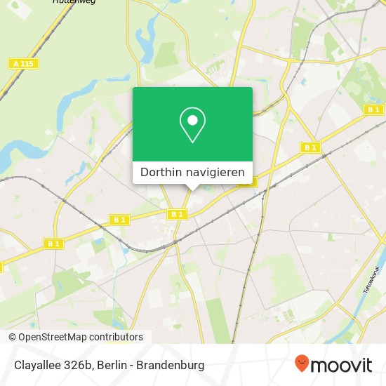Clayallee 326b, Zehlendorf, 14169 Berlin Karte