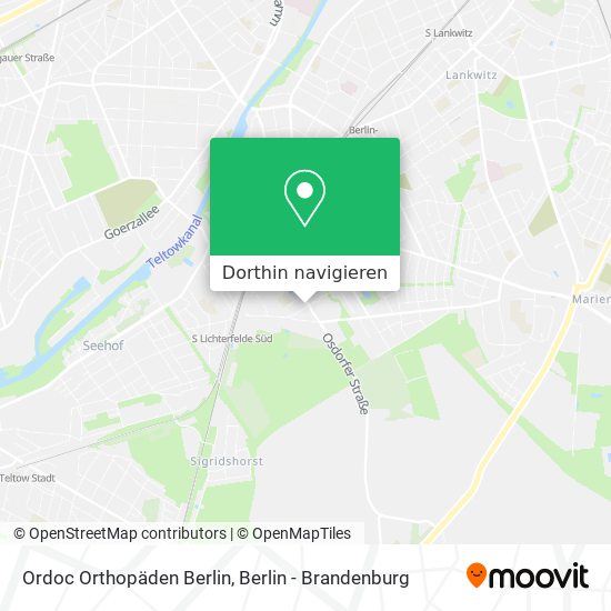 Ordoc Orthopäden Berlin Karte