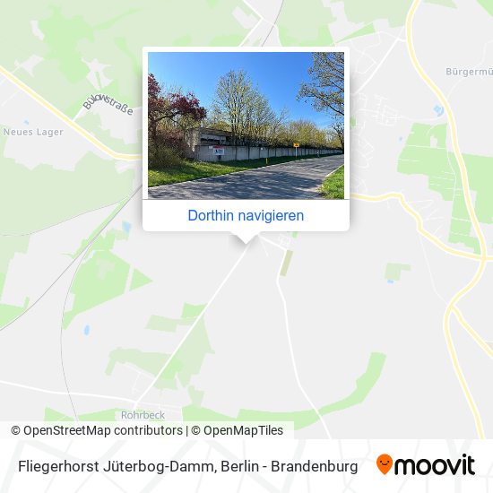 Fliegerhorst Jüterbog-Damm Karte