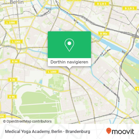 Medical Yoga Academy, Kottbusser Damm 68 Karte