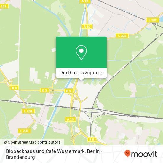 Biobackhaus und Café Wustermark, Leipziger Straße 2 Karte