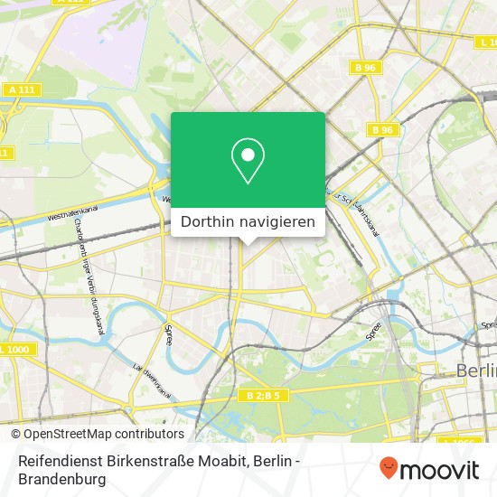 Reifendienst Birkenstraße Moabit, Birkenstraße 56 Karte