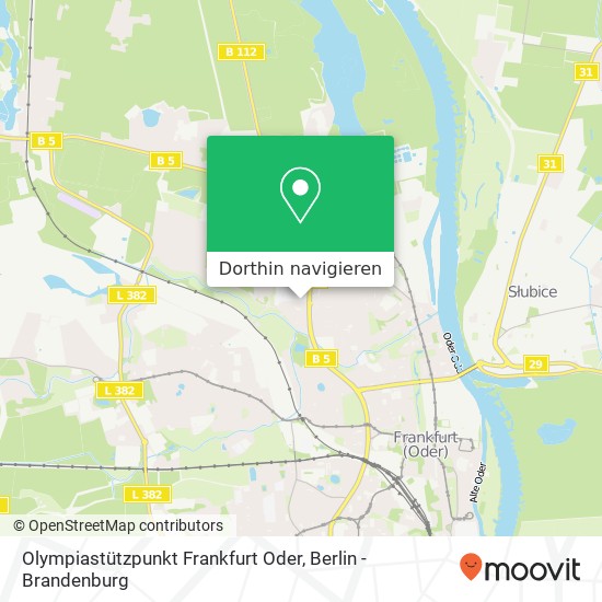 Olympiastützpunkt Frankfurt Oder, Stendaler Straße 26 Karte