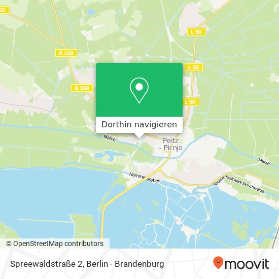 Spreewaldstraße 2, 03185 Peitz Karte