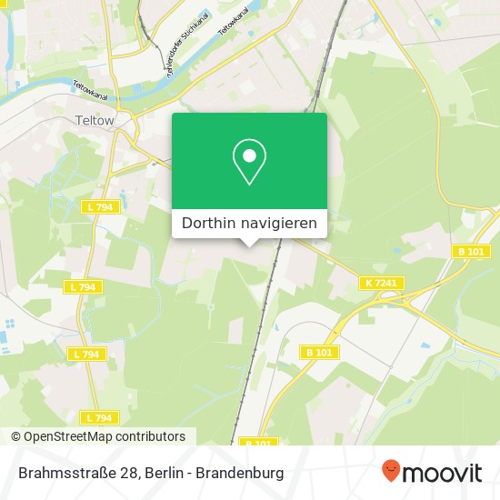 Brahmsstraße 28, 14513 Teltow Karte