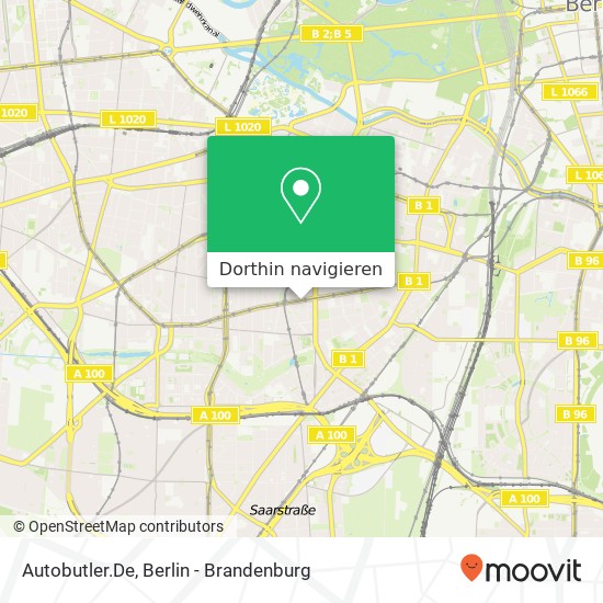 Autobutler.De, Grunewaldstraße Karte